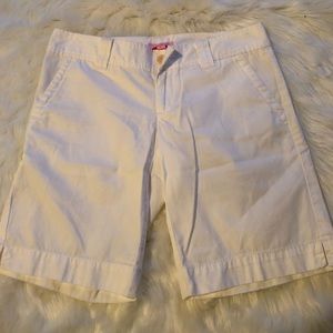LILLY PULITZER WHITE BERMUDA SHORTS